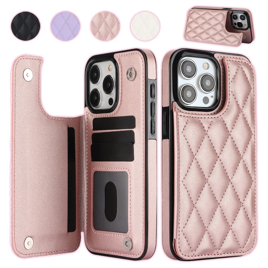 Phone Cases With Wallet On Back - Kartensteckplatz-Flip-Ledertasche für iPhone 16e 15 Pro