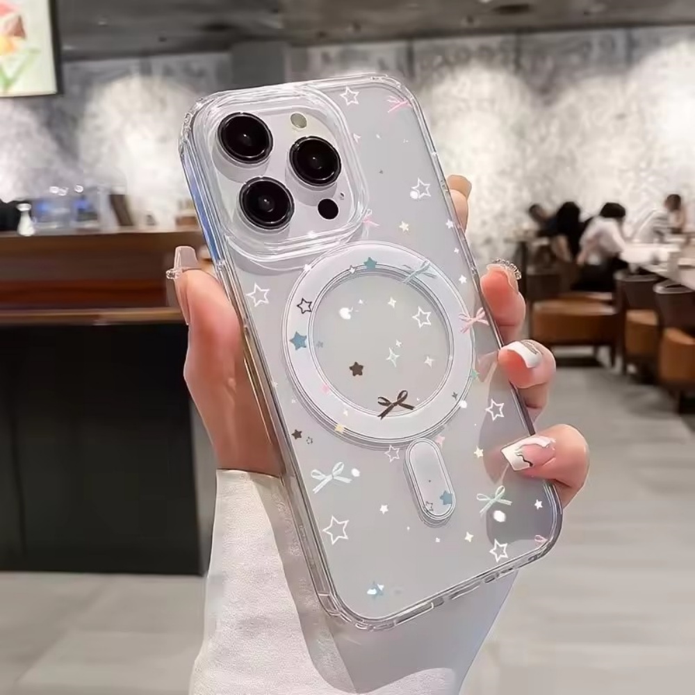 Clear Magsafe Case - Sternenbogen-Print Transparente Handyhülle für iPhone 18