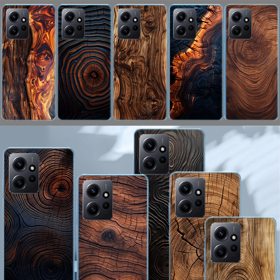 Phone Cases Com - Holzstruktur-Handyhülle für Redmi Note 14 15