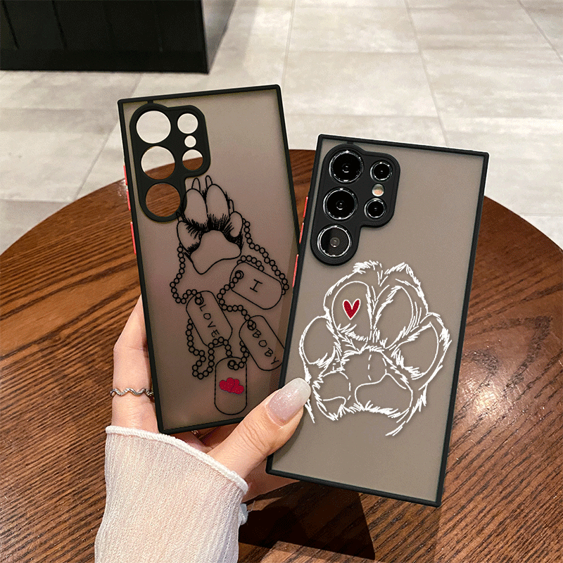 Cute Cartoon Case - Lustige Cartoon-Haustier-Handyhülle mit niedlichem Hundepfotenabdruck für