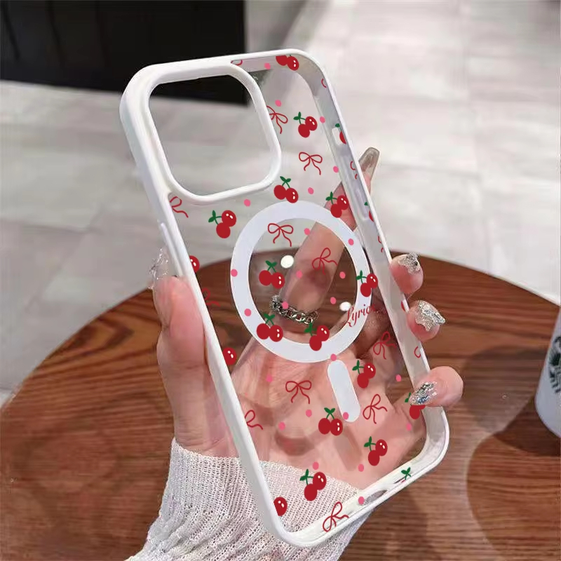 Phone Cases Cherry - Rote Kirschen Bedruckte Magnetische Handyhülle für