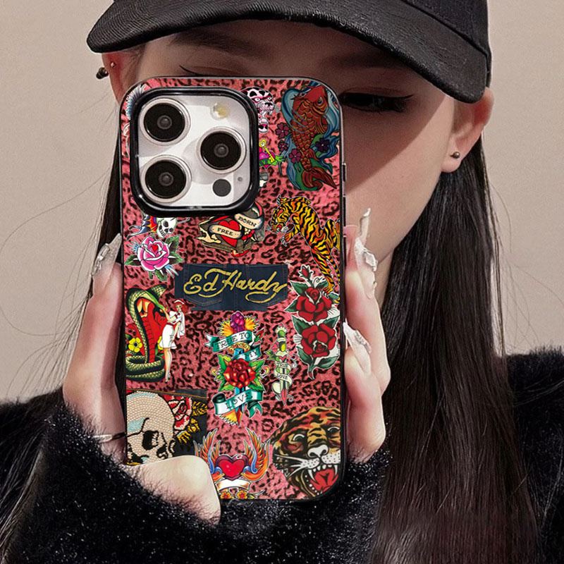 Phone Cases Leopard Print - Handyhülle mit Leopardenmuster, Totenkopf-Schlangen-Tiger-Muster für iPhone