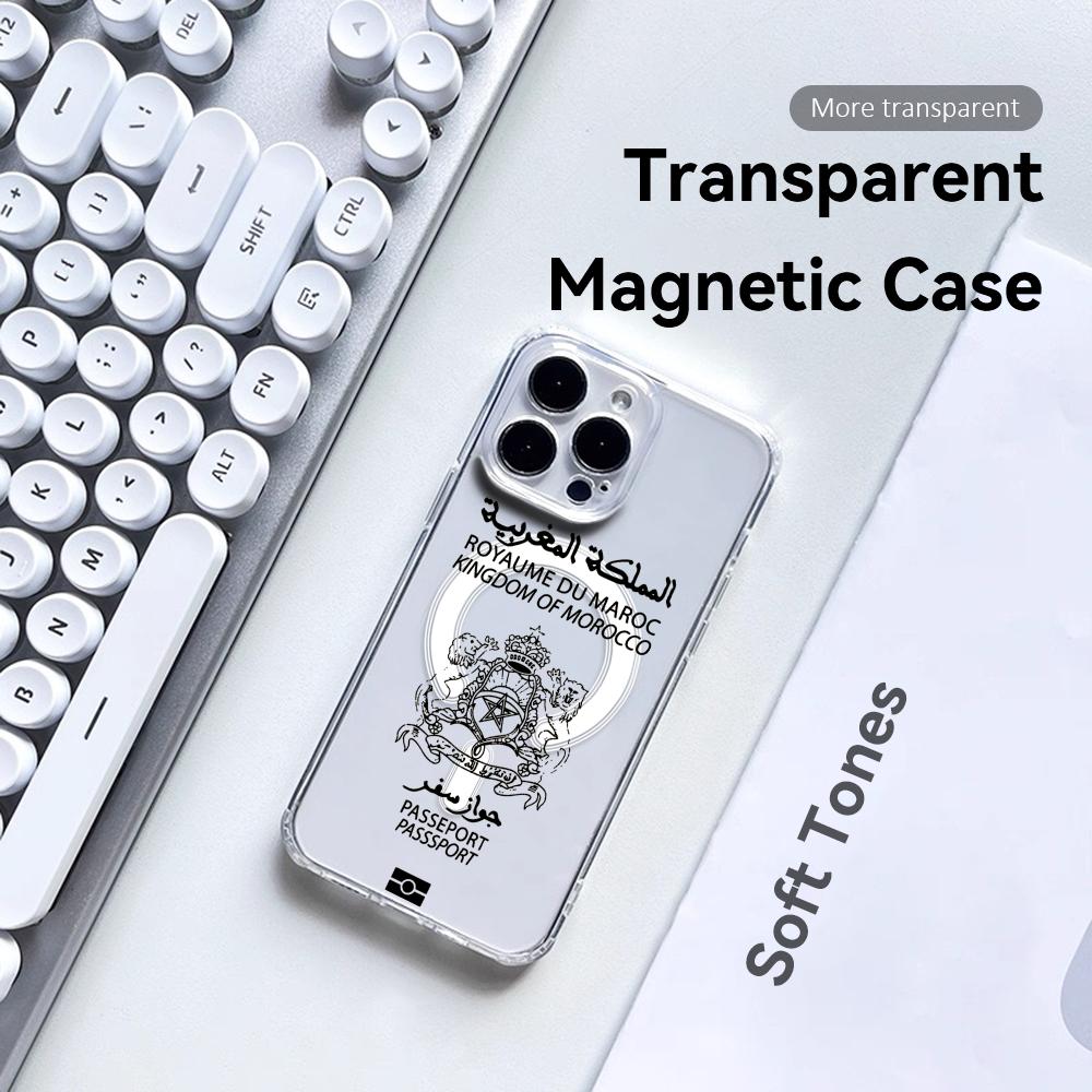 Clear Magsafe Case - Coole Marokko-Pass-Handyhülle für iPhone 17 16