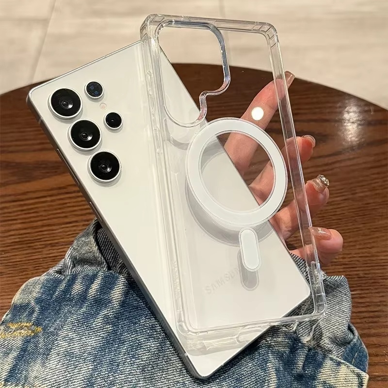 Clear Magsafe Case - Für Magsafe Magnetische Ladehülle Für Samsung