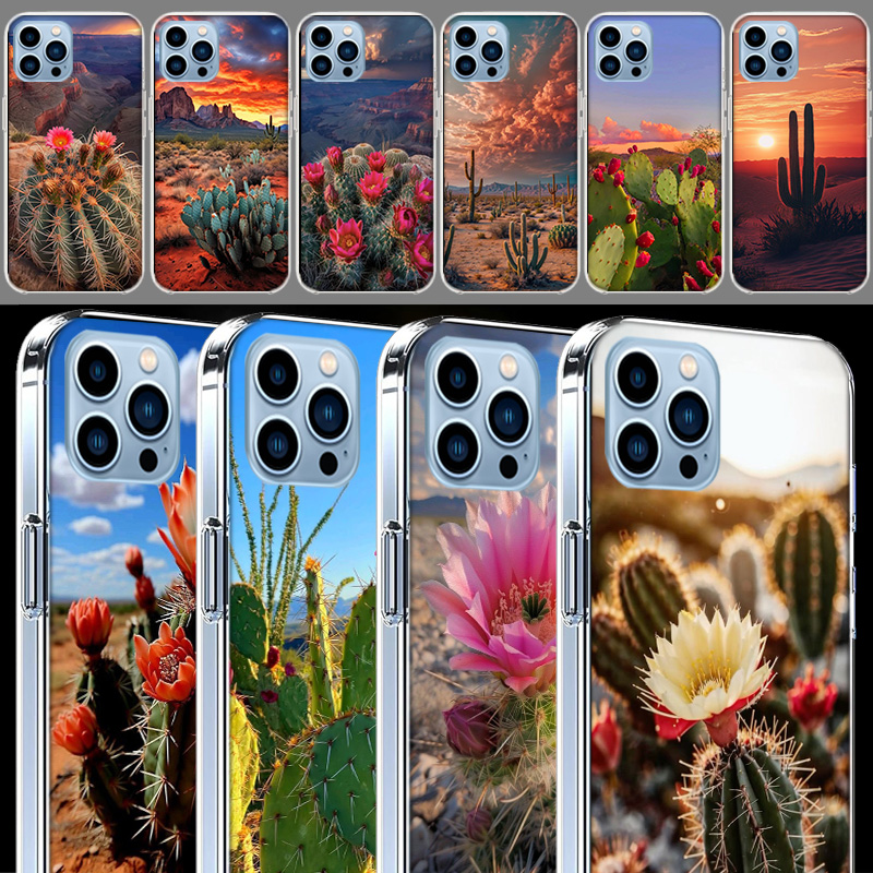 Phone Cases Com - Szenische Wüste mit Kakteen Handyhülle für
