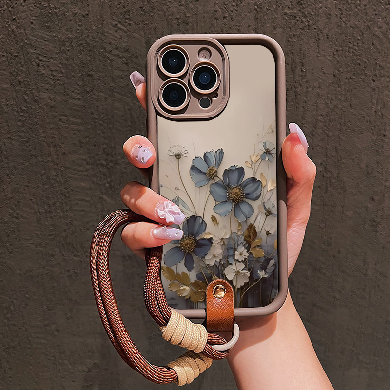 Blaue Blumen-Lanyard-Schlaufen – Phone Cases With Straps Bewertung und Preis