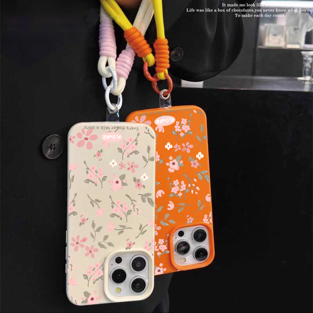 Matte Blumenmuster-Handyhülle  – Phone Cases With Straps Bewertung und Preis