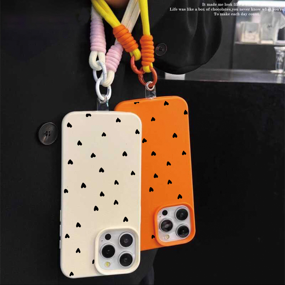 Schwarze Herz-Riemen-Handyhüll – Phone Cases With Straps Bewertung und Preis