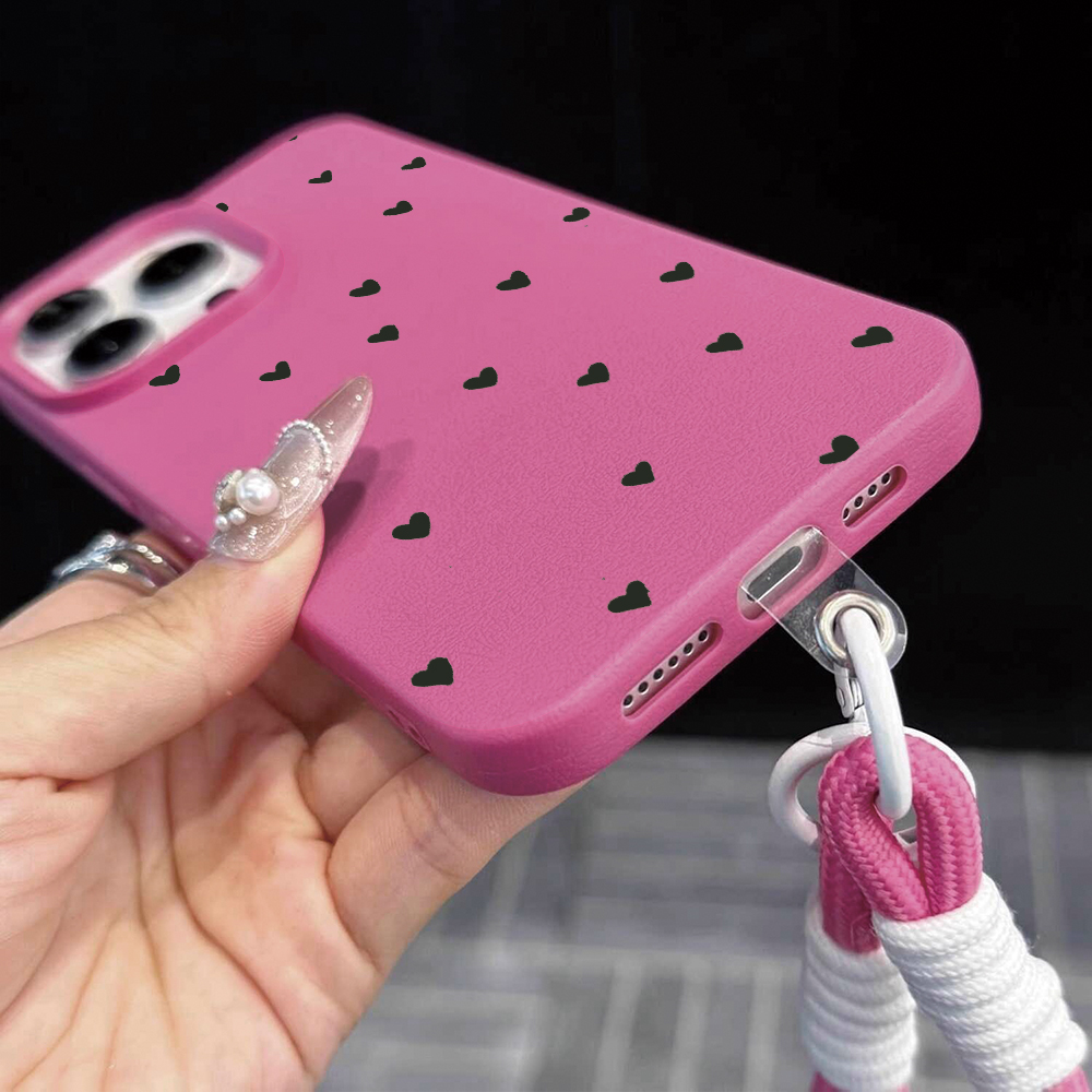 Schwarze Herz-Riemen-Handyhüll – Phone Cases With Straps Bewertung und Preis