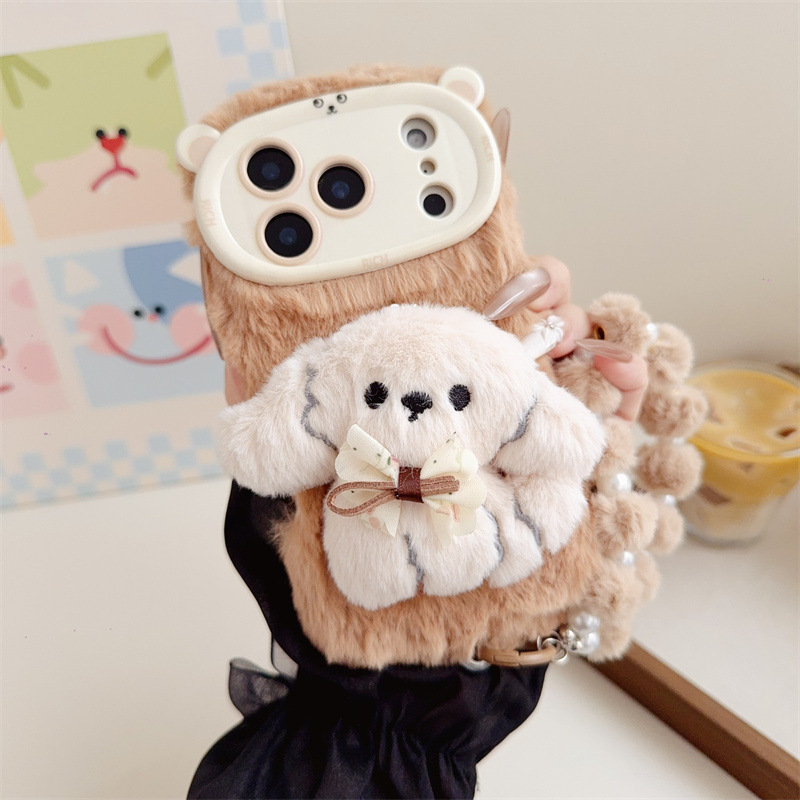 3D-Cartoon-Bowknot-Welpen-warm – Phone Cases Iphone 15 Bewertung und Preis