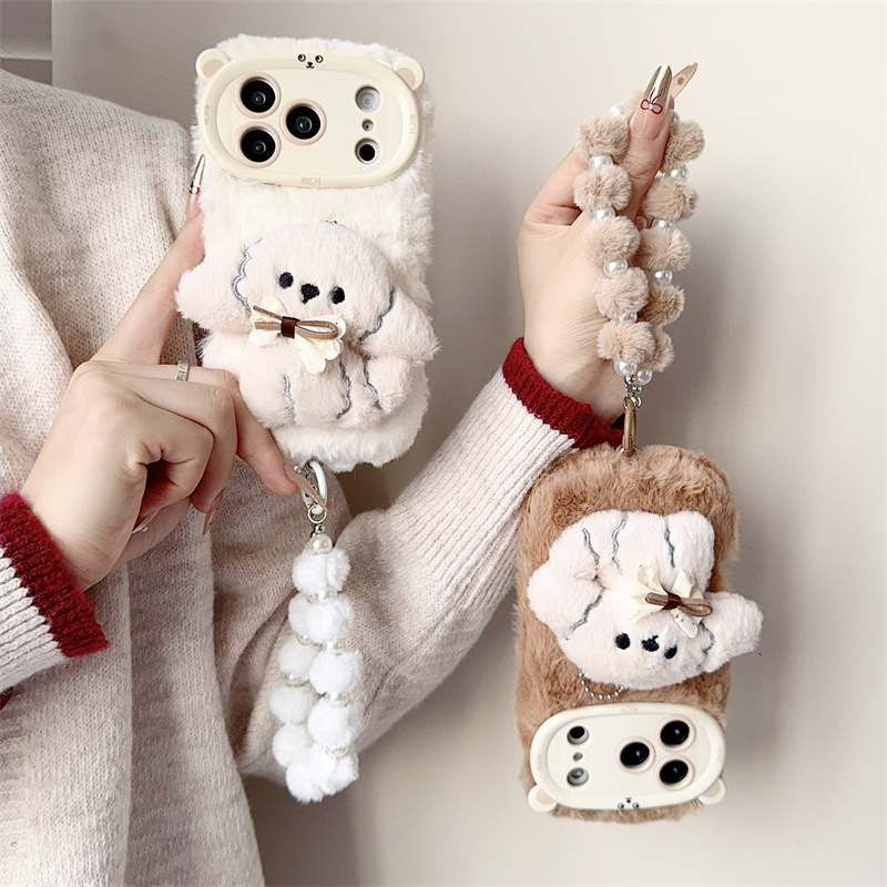 3D-Cartoon-Bowknot-Welpen-warm – Phone Cases Iphone 15 Bewertung und Preis