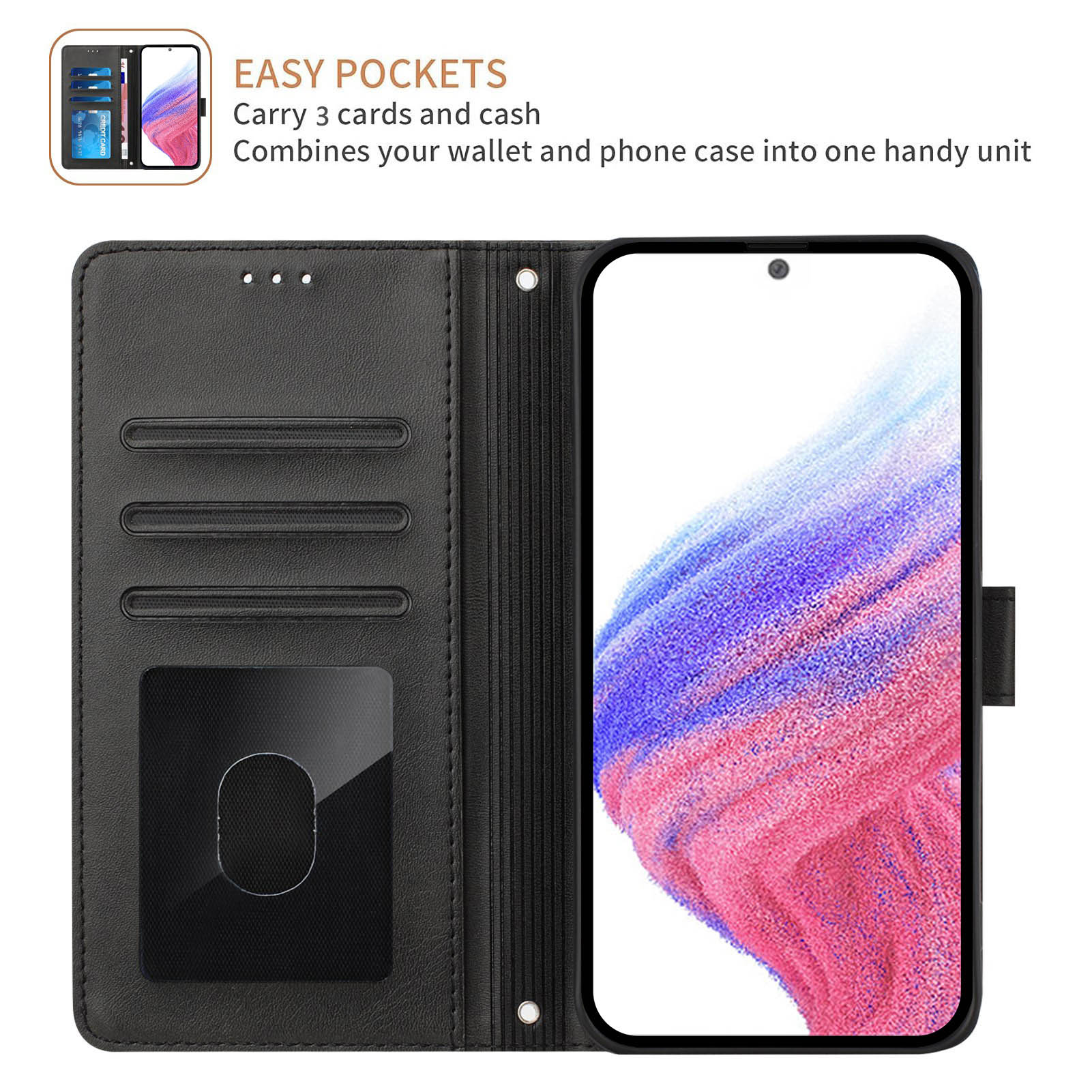 Flip-Wallet-Lederhülle für Sam – Phone Cases With Wallet On Back Bewertung und Preis