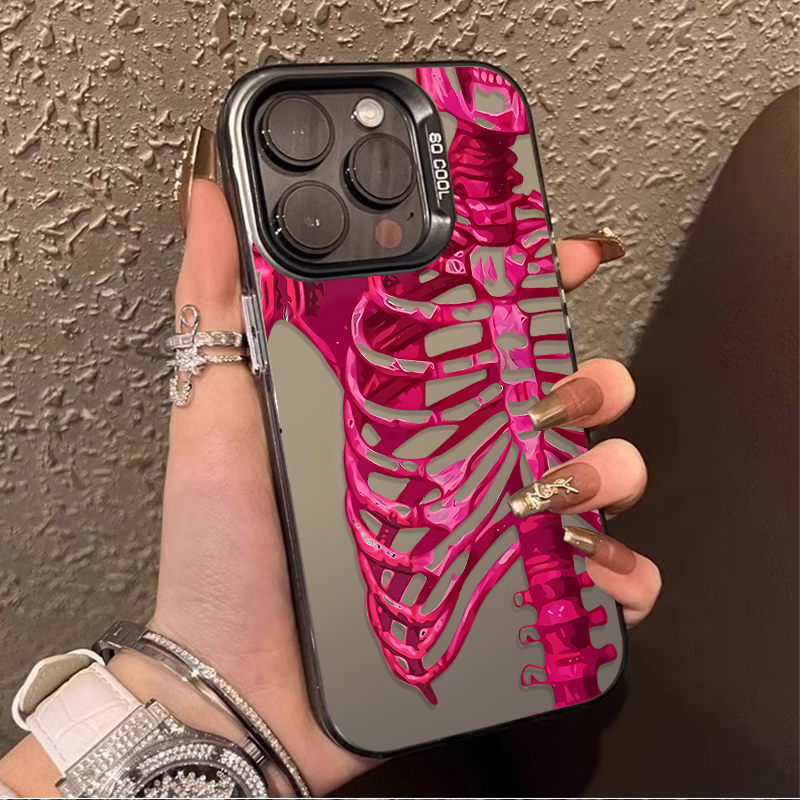 Luxuriöse rosa-grüne Totenkopf – Phone Cases Classy Bewertung und Preis