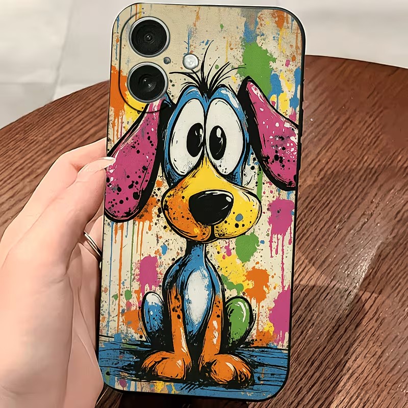 Graffiti-Farbige Welpen-TPU-Ha – Phone Cases Iphone 15 Bewertung und Preis