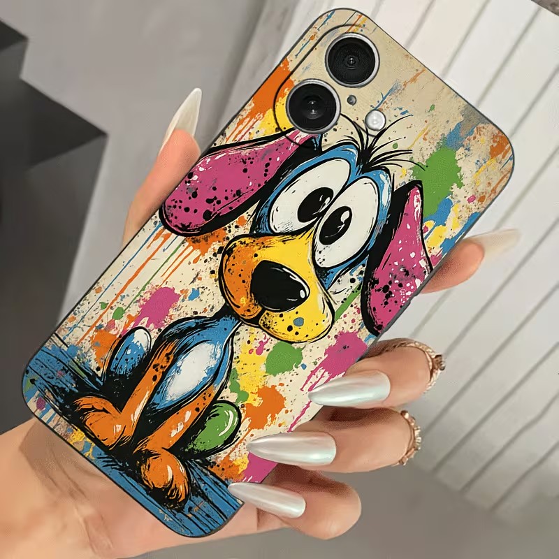 Graffiti-Farbige Welpen-TPU-Ha – Phone Cases Iphone 15 Bewertung und Preis