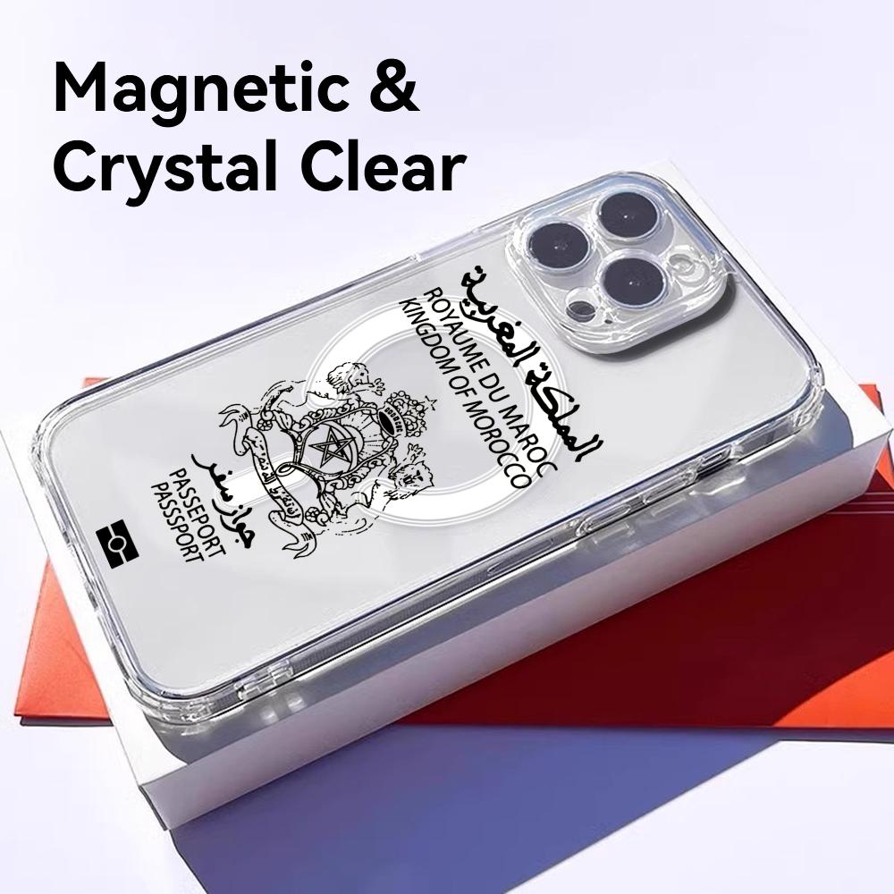 Coole Marokko-Pass-Handyhülle  – Clear Magsafe Case Bewertung und Preis
