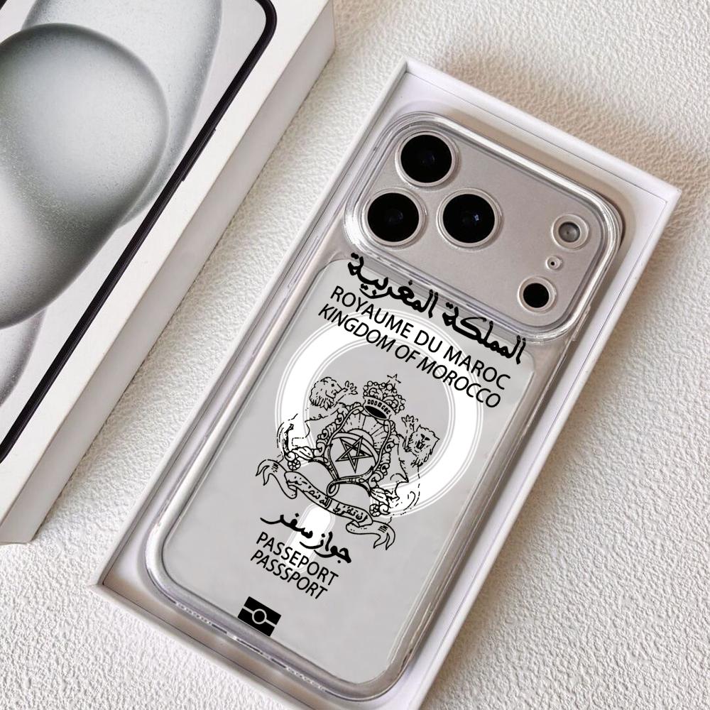 Coole Marokko-Pass-Handyhülle  – Clear Magsafe Case Bewertung und Preis