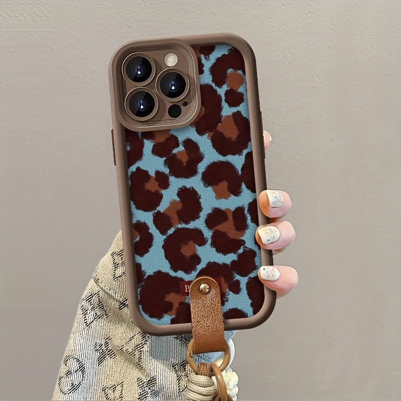 Retro Blaue Leoparden-Lanyard- – Phone Cases With Straps Bewertung und Preis
