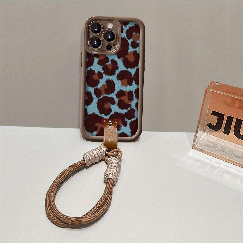 Retro Blaue Leoparden-Lanyard- – Phone Cases With Straps Bewertung und Preis