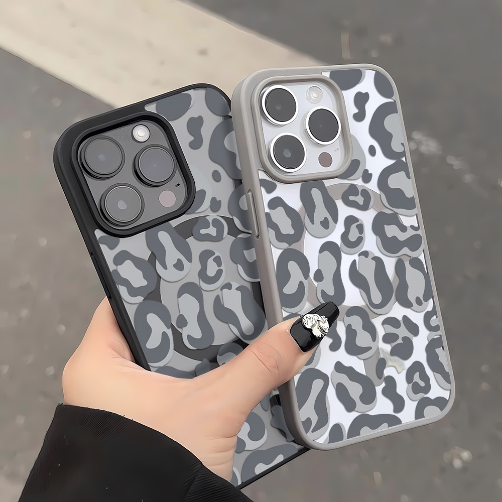 Schwarze Hülle mit Leopardenmu – Clear Magsafe Case Bewertung und Preis