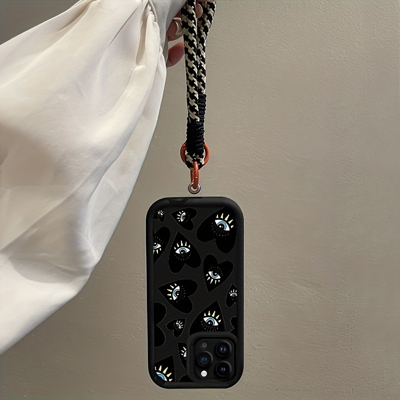 Schwarze Herzförmige Augen-Han – Phone Cases With Straps Bewertung und Preis