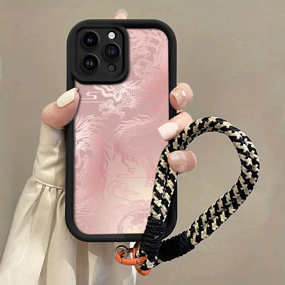 Hellweiße Drachenmuster-Riemen – Phone Cases With Straps Bewertung und Preis