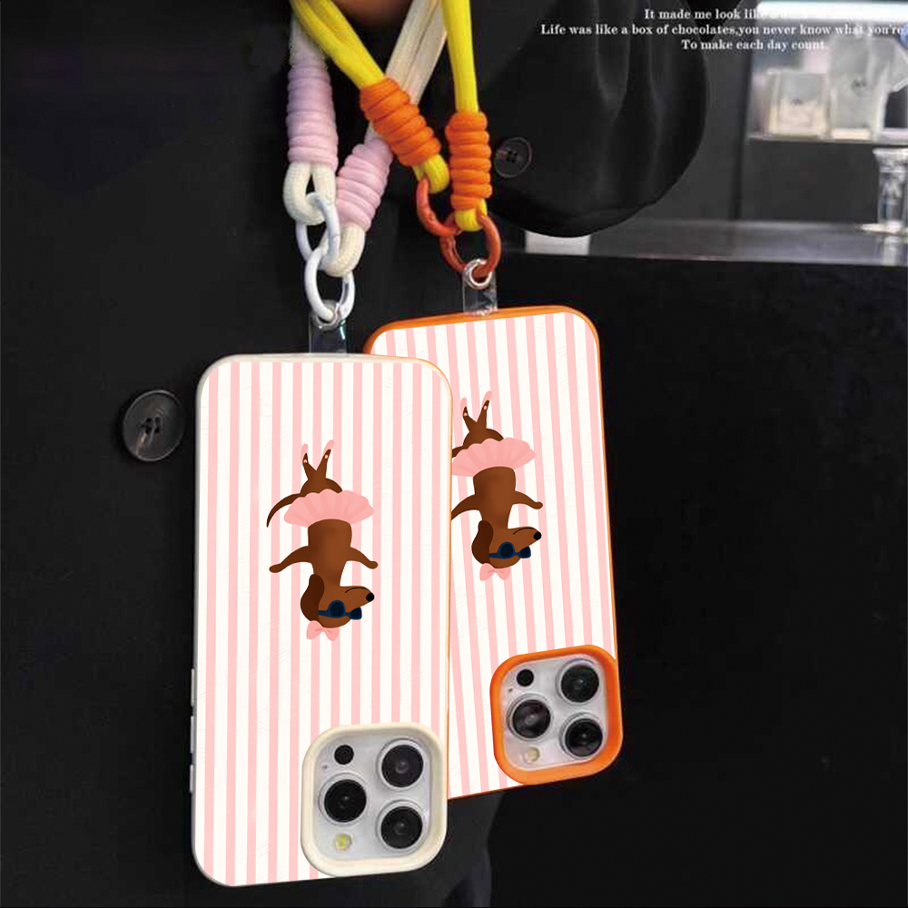 Gestreifte Ballett-Hund-Handyh – Phone Cases With Straps Bewertung und Preis