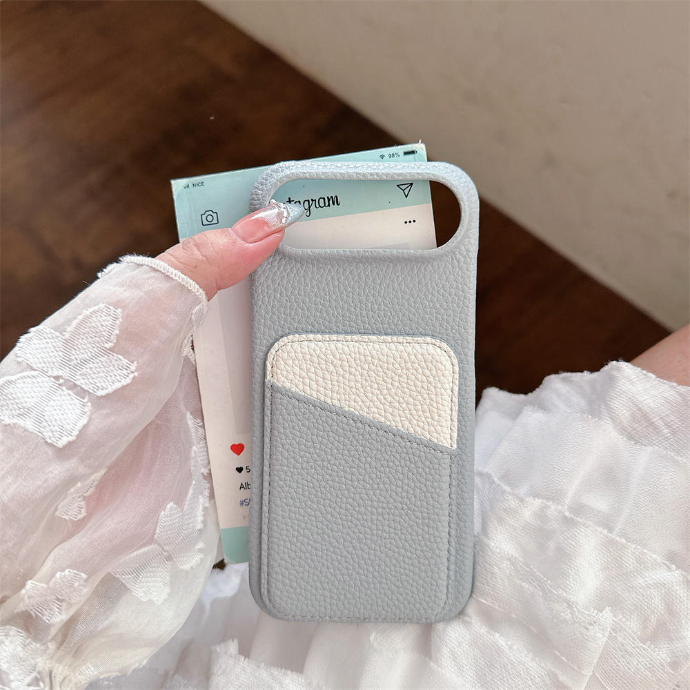 Luxuriöse Farbkollisions-Leder – Phone Cases With Wallet On Back Bewertung und Preis