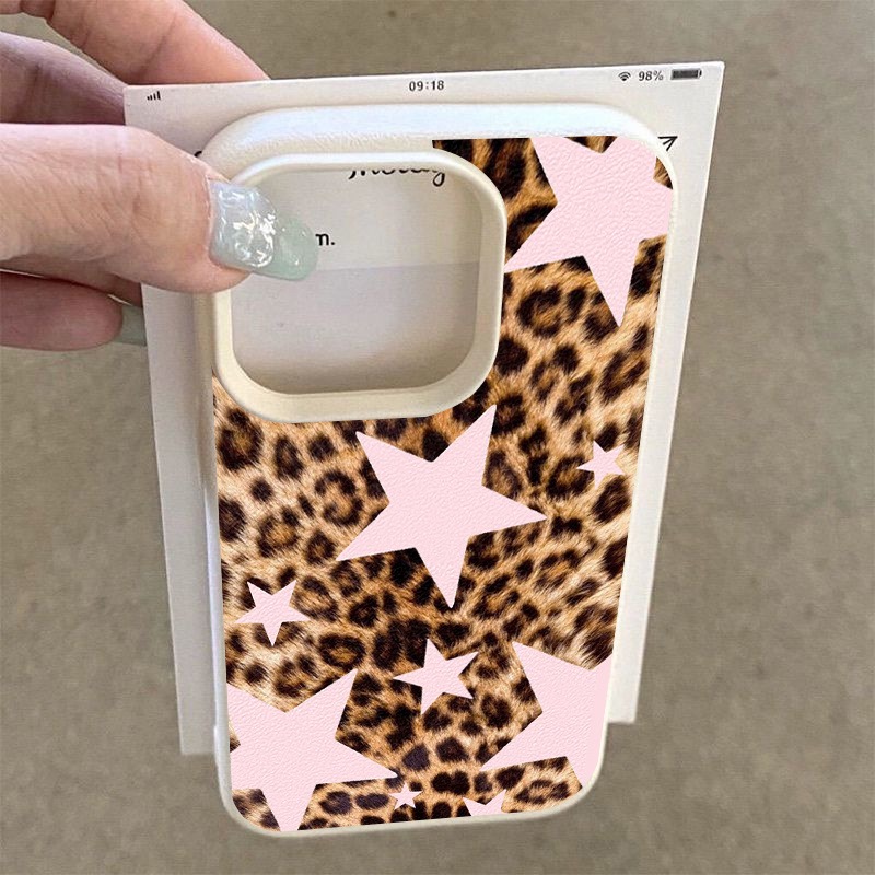 Rosa Stern Leopardenmuster TPU – Phone Cases Leopard Print Bewertung und Preis