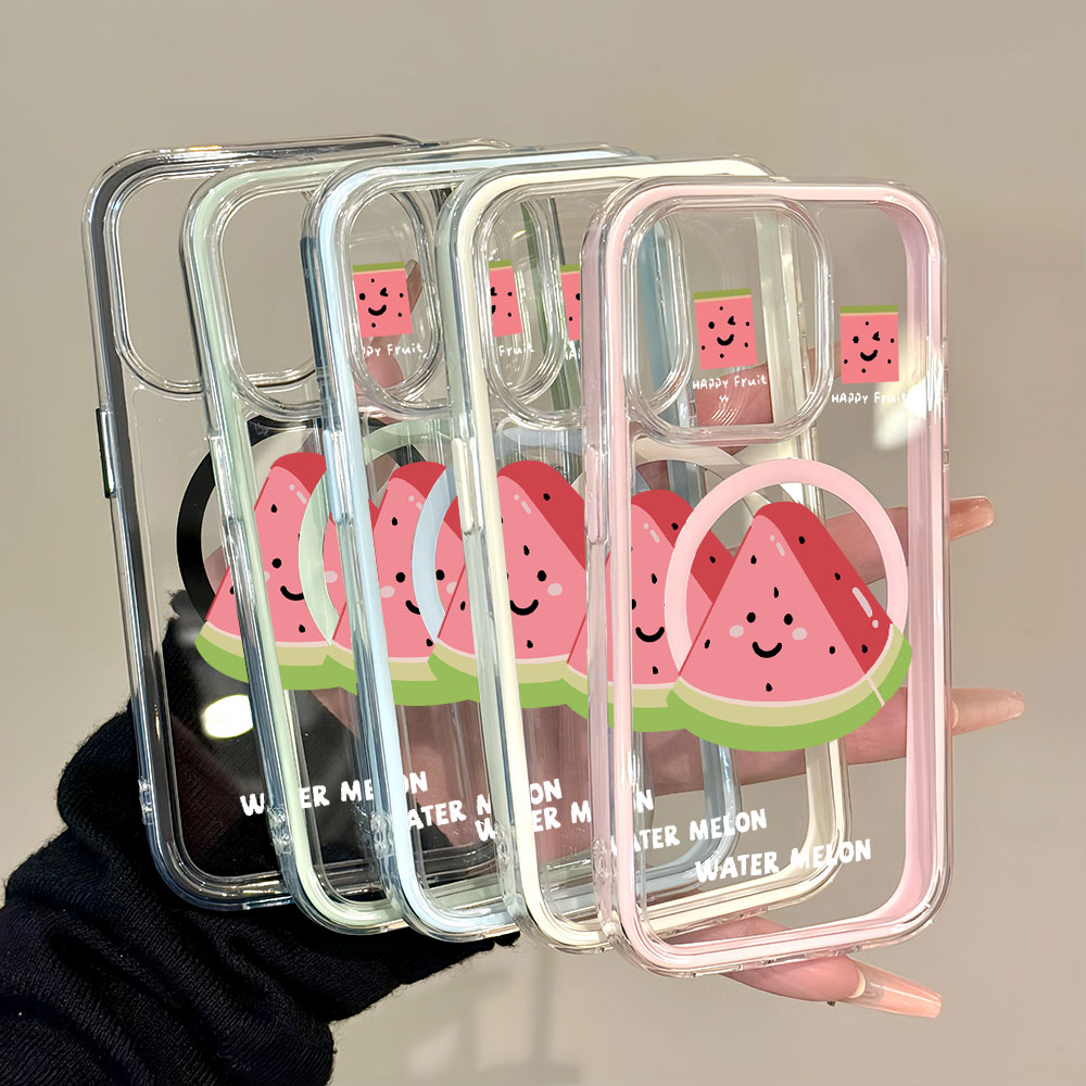 Niedliche Cartoon-Wassermelone – Clear Magsafe Case Bewertung und Preis