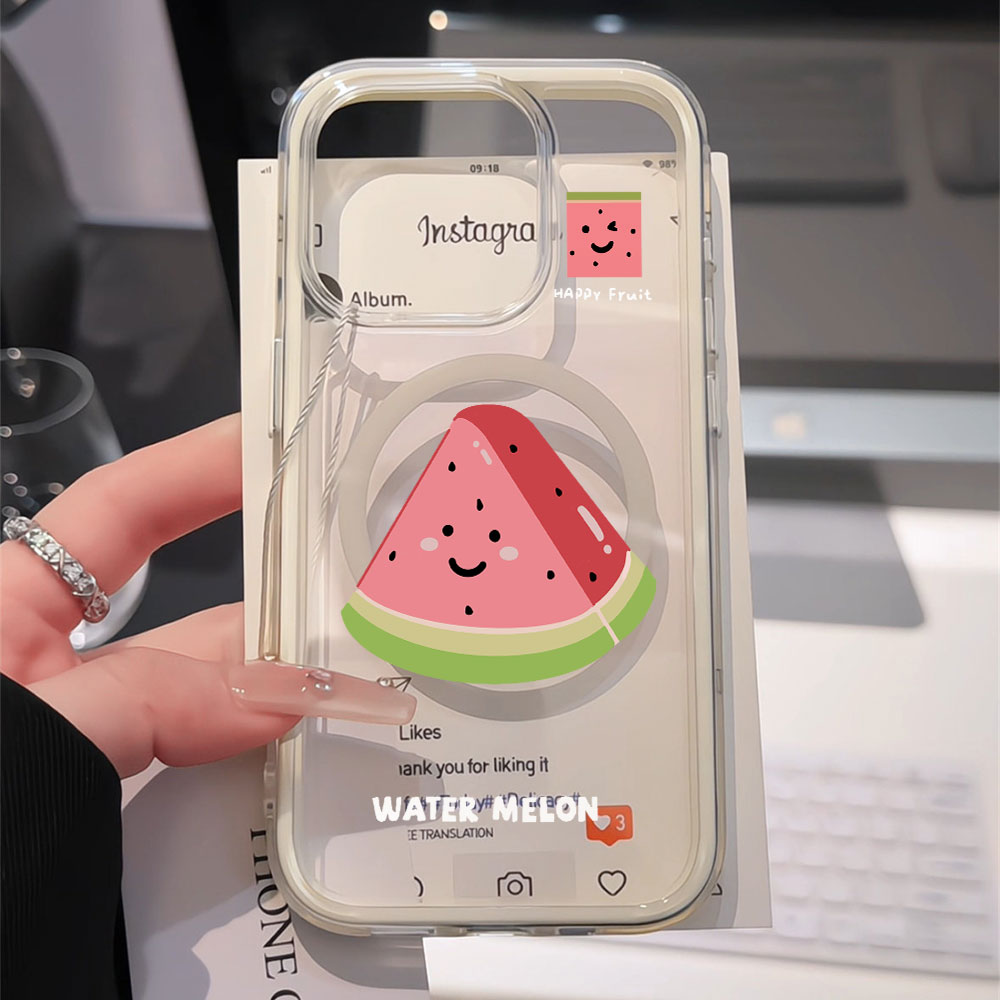 Niedliche Cartoon-Wassermelone – Clear Magsafe Case Bewertung und Preis
