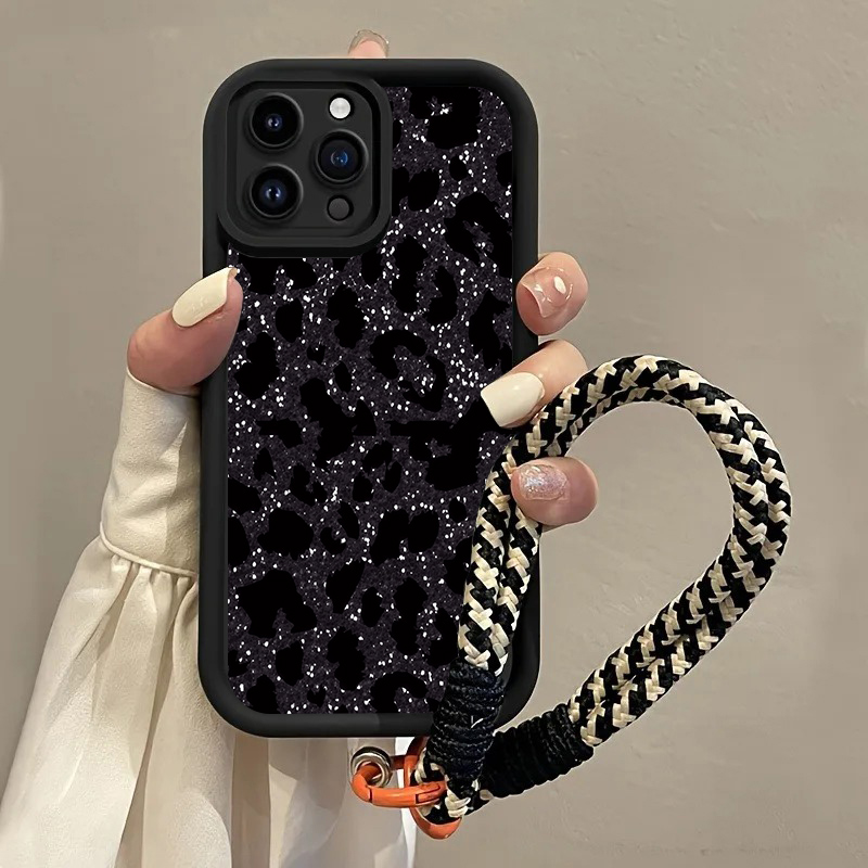 Schwarze Leopardenmuster-Handy – Phone Cases With Straps Bewertung und Preis