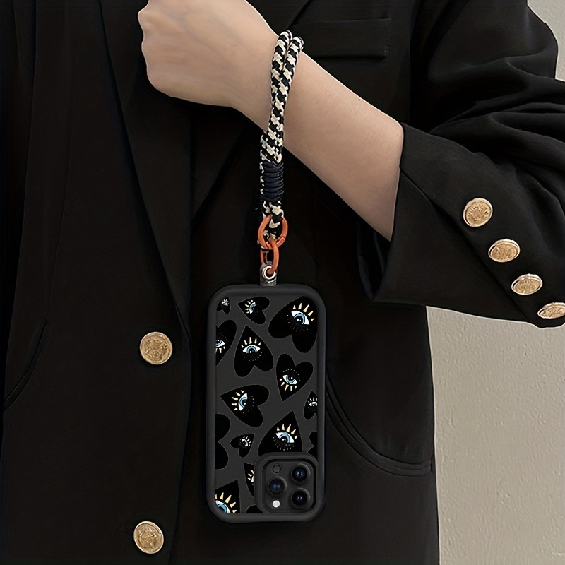 Schwarze Herzförmige Augen-Han – Phone Cases With Straps Bewertung und Preis