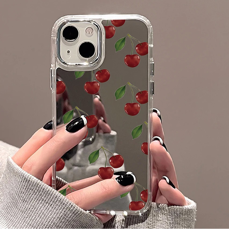 Spiegelhülle mit Blumenmuster  – Phone Cases Cherry Bewertung und Preis