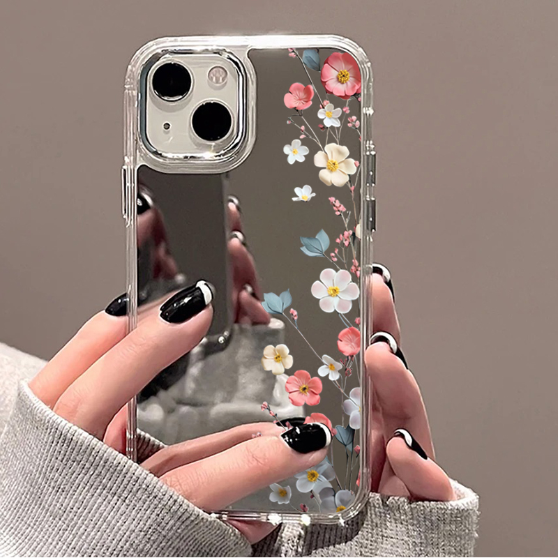 Spiegelhülle mit Blumenmuster  – Phone Cases Cherry Bewertung und Preis