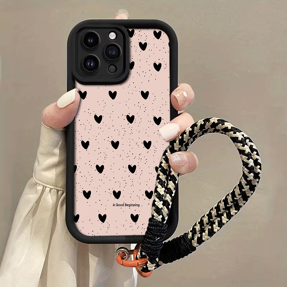 Tintengesprenkelte schwarze He – Phone Cases With Straps Bewertung und Preis